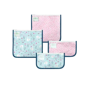 Reusable Insulated Sandwich Bags & Reusable Snack Bags (4 pack)