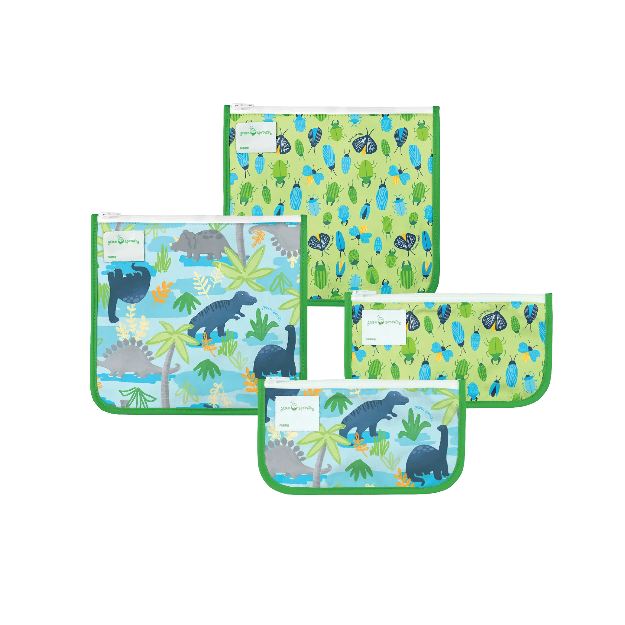 Reusable Insulated Sandwich Bags & Reusable Snack Bags (4 pack)