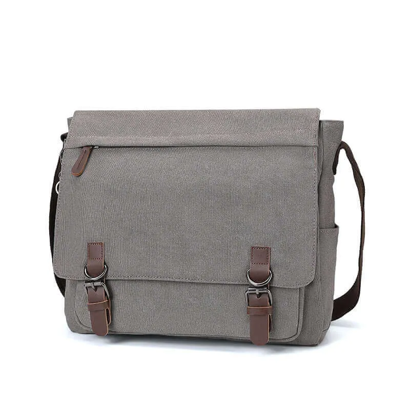 Stylish Canvas Shoulder and Crossbody Messenger Bag | Fits 15" Laptop