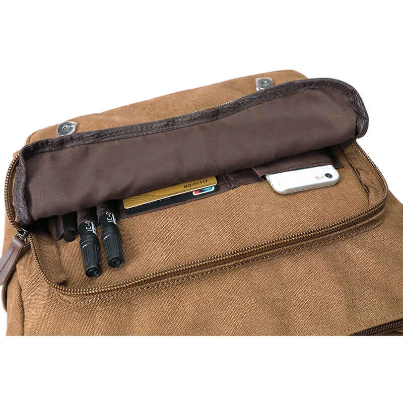 Stylish Canvas Shoulder and Crossbody Messenger Bag | Fits 15" Laptop
