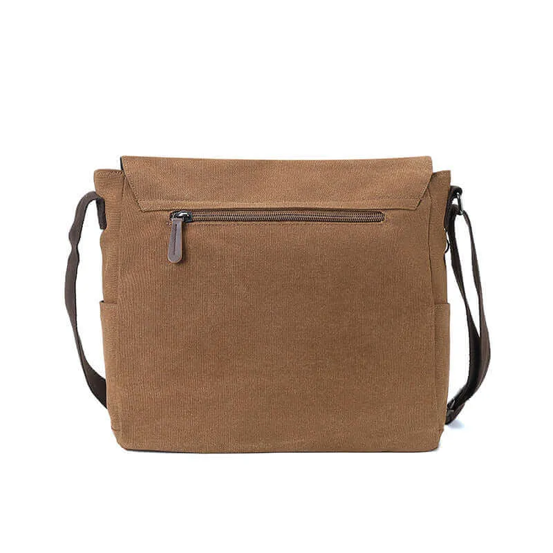 Stylish Canvas Shoulder and Crossbody Messenger Bag | Fits 15" Laptop