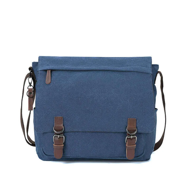 Stylish Canvas Shoulder and Crossbody Messenger Bag | Fits 15" Laptop