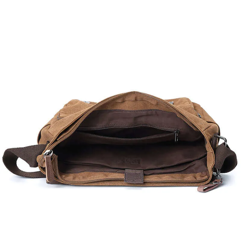 Stylish Canvas Shoulder and Crossbody Messenger Bag | Fits 15" Laptop