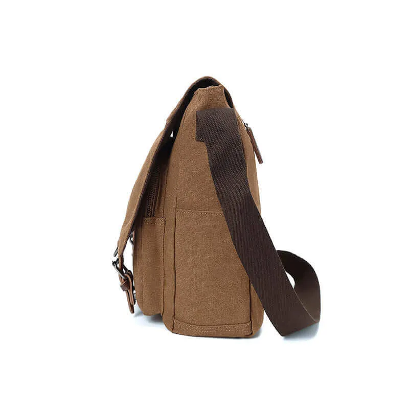 Stylish Canvas Shoulder and Crossbody Messenger Bag | Fits 15" Laptop