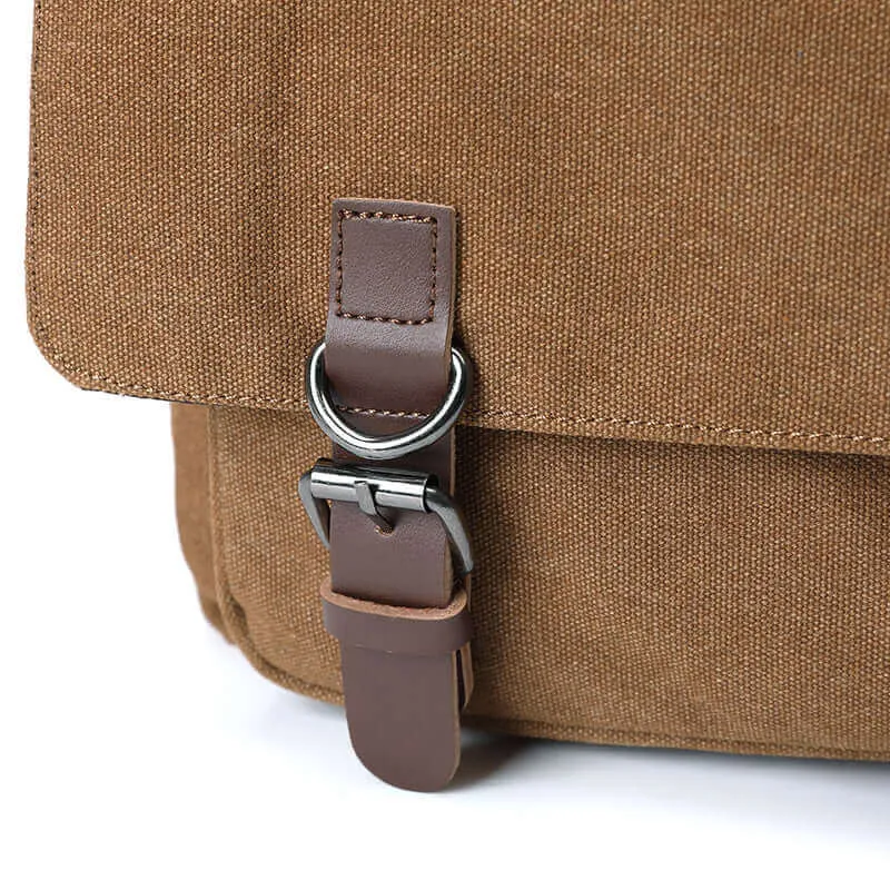 Stylish Canvas Shoulder and Crossbody Messenger Bag | Fits 15" Laptop
