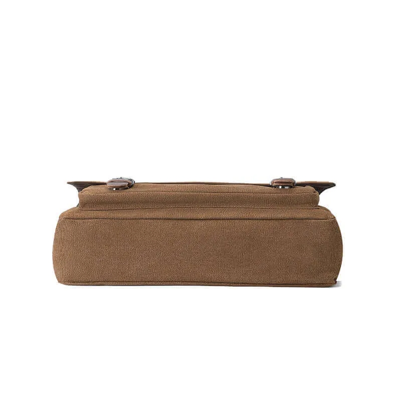 Stylish Canvas Shoulder and Crossbody Messenger Bag | Fits 15" Laptop