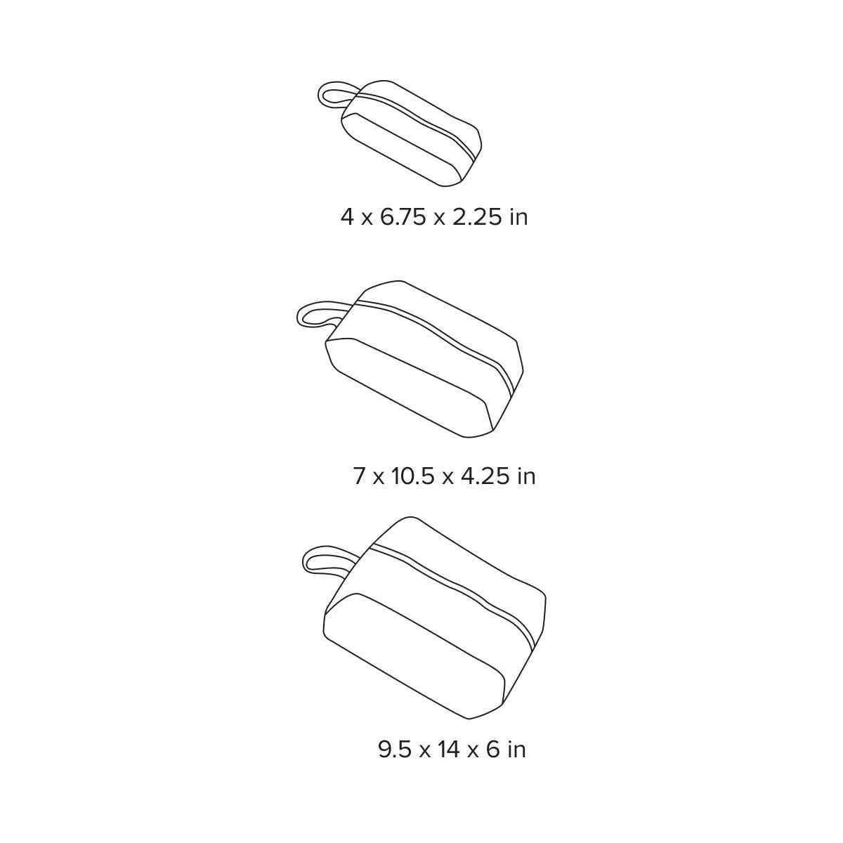 Surfers Paradise 3D Zip Pouch, Set of 3