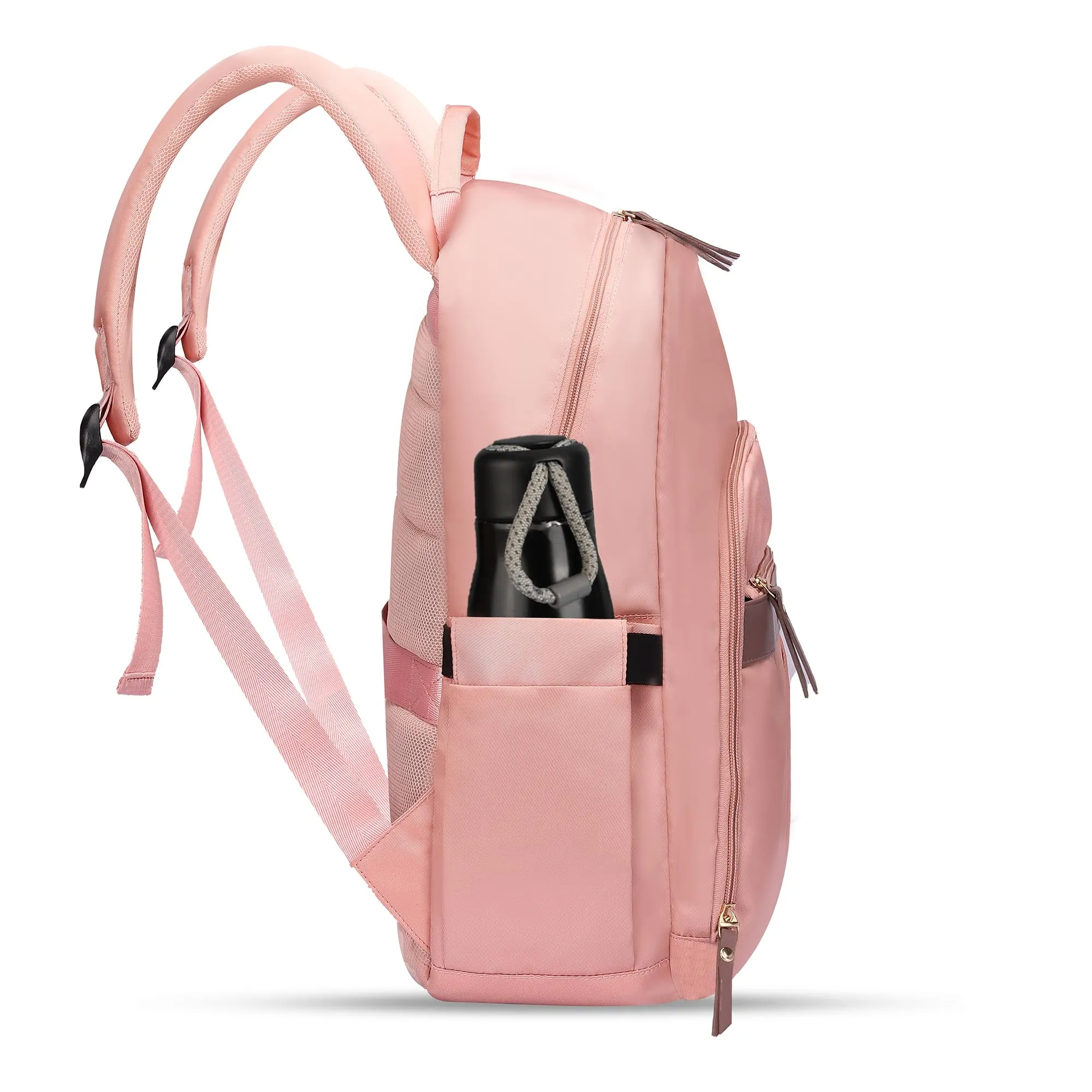 THE CLOWNFISH Women's Laptop Backpack for Office, College, Travel |Polyester Backpack | Fits 15.6 Inch Laptop | Roamers Collection - Purple colour