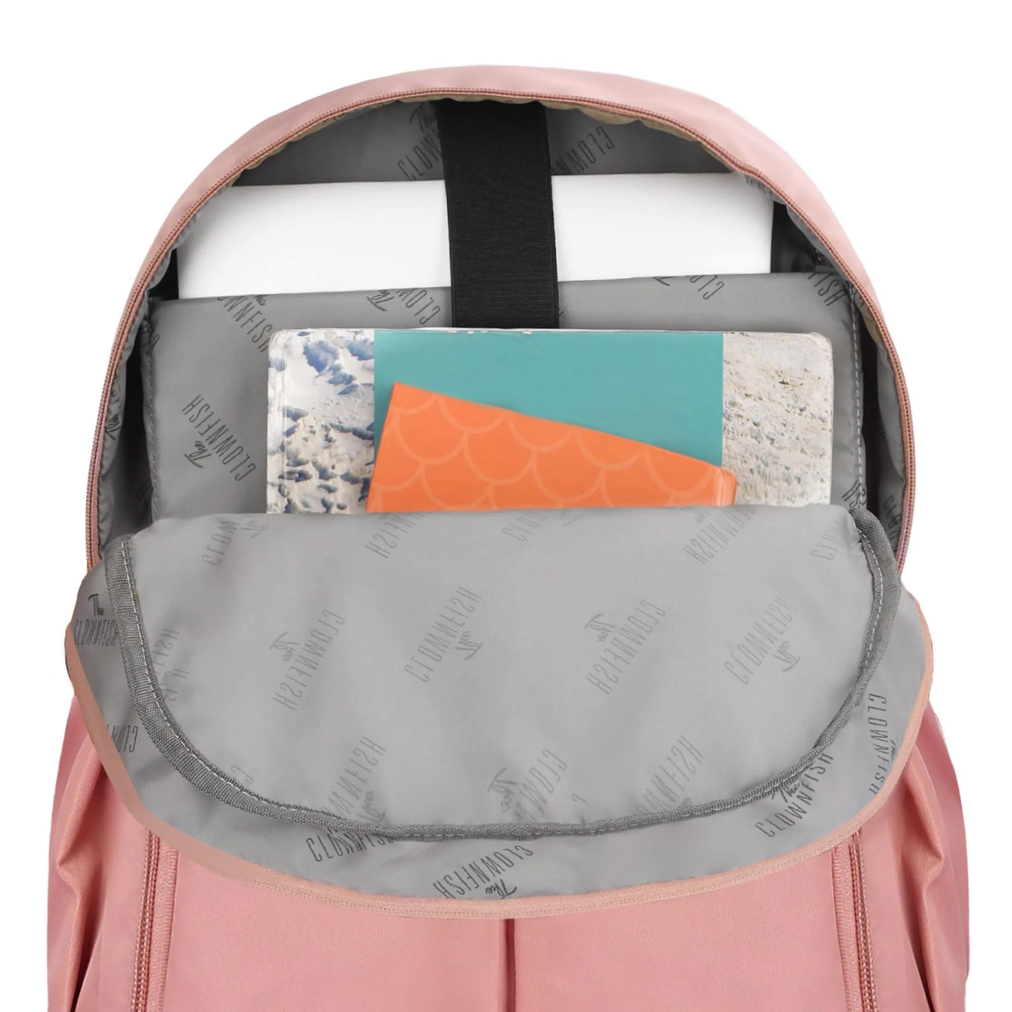 THE CLOWNFISH Women's Laptop Backpack for Office, College, Travel |Polyester Backpack | Fits 15.6 Inch Laptop | Roamers Collection - Purple colour