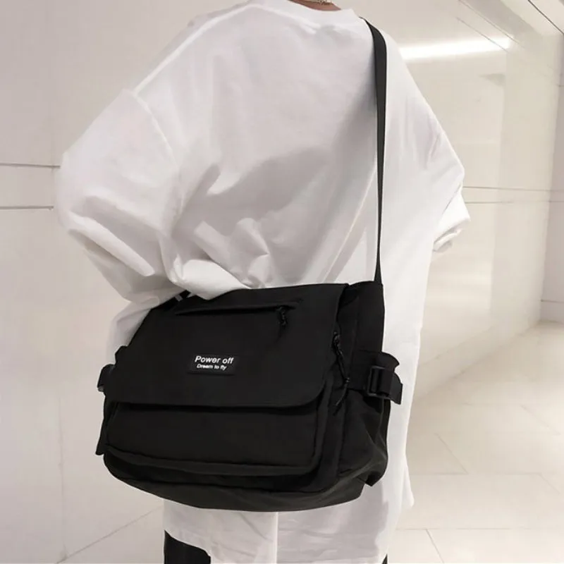 Versatile Unisex Crossbody Messenger Bags with Badges