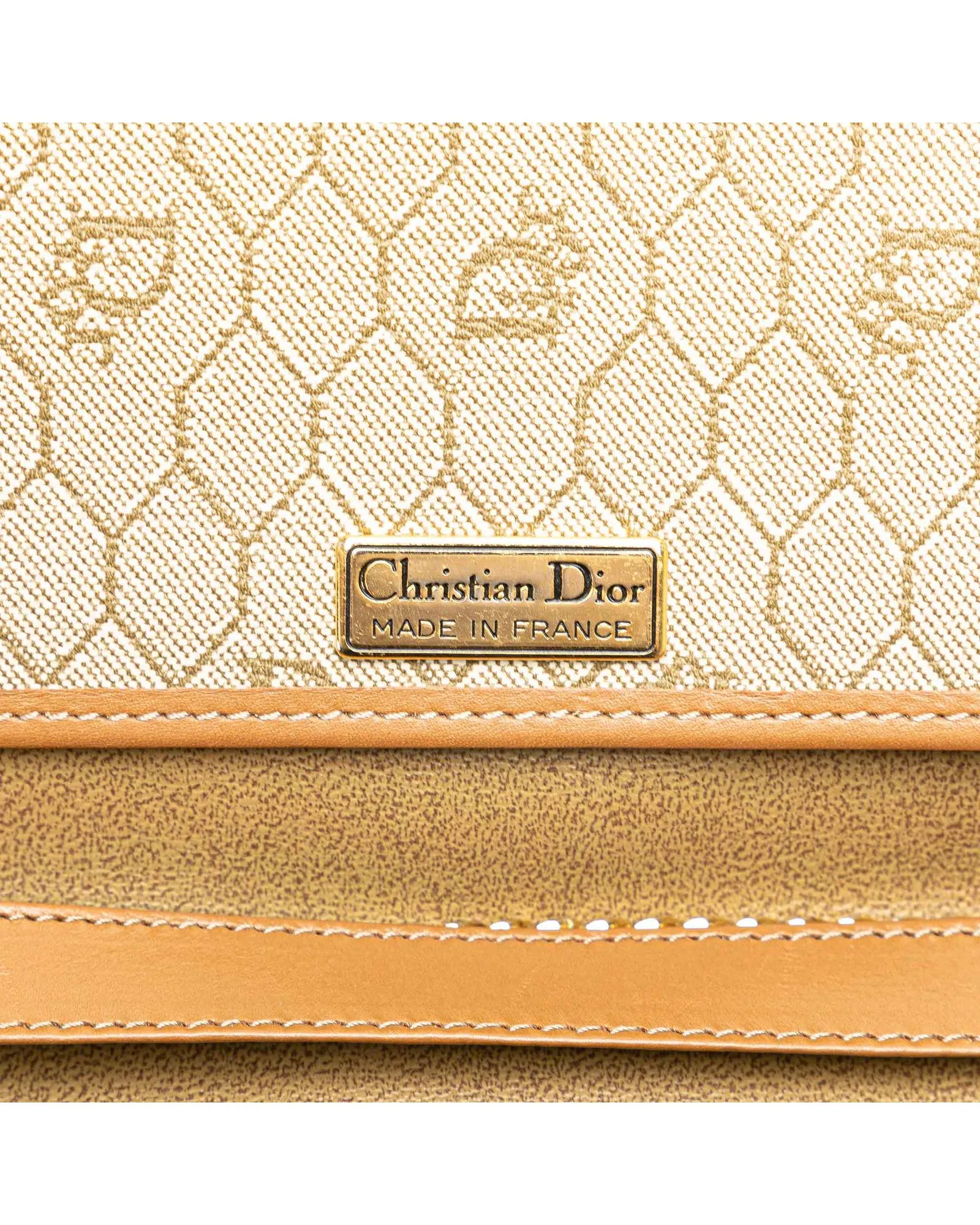 Vintage Dior Beige Canvas Chain Bag